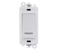 Click Scolmore Click Gridpro 20A Double Pole Switch With Engraving Polar White