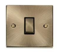 Click Scolmore Click Vpab411Bk Deco 1 Gang 2 Way Switch Antique Brass
