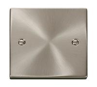 Click Scolmore Click Vpsc060 Deco 1 Gang Blank Plate Satin Chrome
