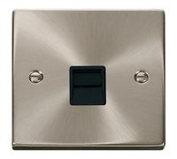 Click Scolmore Click Vpsc125Bk Deco 1 Gang Secondary Telephone Socket