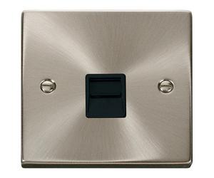 Click Scolmore Click Vpsc125Bk Deco 1 Gang Secondary Telephone Socket