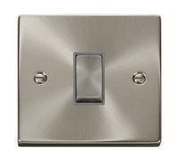 Click Scolmore Click Vpsc411Gy Deco 10A 1 Gang 2 Way Switch Satin Chrome