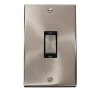Click Scolmore Click Vpsc502Bk Deco 45A 2 Gang Vertical Switch