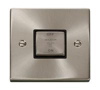 Click Scolmore Click Vpsc520Bk Deco 10A Triple Pole Fan Isolator Satin Chrome