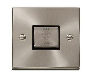 Click Scolmore Click Vpsc520Bk Deco 10A Triple Pole Fan Isolator Satin Chrome