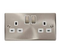 Click Scolmore Click Vpsc536Wh Deco 13A 2 Gang Double Socket