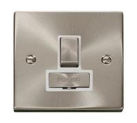 Click Scolmore Click Vpsc751Wh 13A Switched Fused Spur Satin Chrome