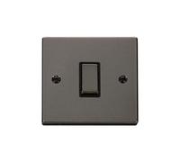 Click Scolmore Deco 10A 1 Gang 2 Way Rocker Switch - VPBN411BK