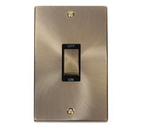 Click Scolmore Deco 2 Gang 45A 2-Pole Switch Antique Brass With Black Insert Vpab502Bk - Modular Stainless Steel Ingot
