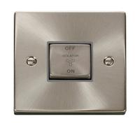 Click Scolmore Deco Fan Isolation Switch 10A 3 Pole Satin Chrome - Vpsc520Gy