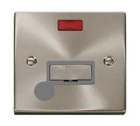 Click Scolmore Deco Flex Outlet Neon Fused Spur 13A Satin Chrome - Vpsc553Gy