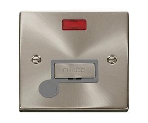 Click Scolmore Deco Flex Outlet Neon Fused Spur 13A Satin Chrome - Vpsc553Gy