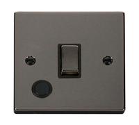 Click Scolmore Deco Flex Outlet Switch 20A 2 Pole Black Nickel - Vpbn522Bk