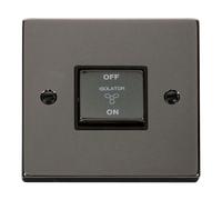 Click Scolmore Deco Ingot 10A 3 Pole Fan Isolation Switch - VPBN520BK