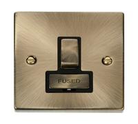 Click Scolmore Deco Ingot 13A Switched Fused Spur Unit - VPAB751BK