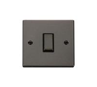 Click Scolmore Deco Rocker Switch 10A 1 Gang 2 Way Black Nickel - Vpbn411Bk