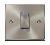 Click Scolmore Deco Switch 1 Gang 45A 2 Pole Satin Chrome - Vpsc500Gy