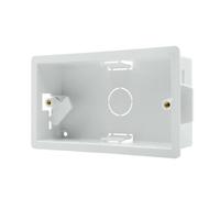 Click Scolmore Essentials 2 Gang 35MM Deep Spring Action Fast Fit Dry Lining Box - WA088SF