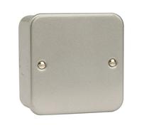 Click Scolmore Essentials Metal Clad 1 Gang Blank Plate Cover - Durable Electrophoretic Finish - Cl060