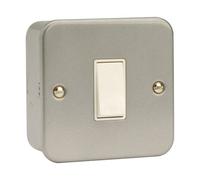 Click Scolmore Metal Clad Switch 1 Gang 2 Way 10A (No K/o) - Cl011B