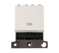 Click Scolmore MiniGrid 20A Double-Pole Ingot Oven Switch White - MD022PW-OV