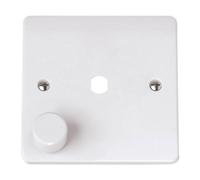Click Scolmore Minigrid Single Dimmer Plate & Knob 1 Gang White - Cma145Pl