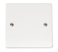 Click Scolmore Mode 1 Gang Blanking Plate White - Anti-Microbial, Ip20 Rated, Modular Wall Plate Cma060