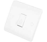 Click Scolmore Mode 10A 1 Gang 1 Way Retractive Switch Marked Bell Polar White - CMA027