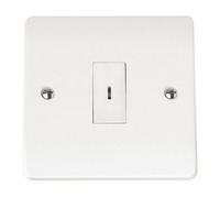Click Scolmore Mode 10A 1 Gang 2 Way Key Switch Polar White - Cma026