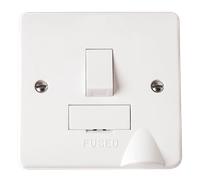 Click Scolmore Mode 13A 1 Gang Moulded DP Fused Spur Polar White - CMA051