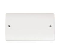 Click Scolmore Mode 2 Gang White Blanking Plate - Antimicrobial Modular Wall Plate Cma061