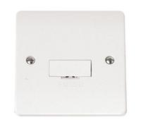 Click Scolmore Mode 3A 1 Gang Un-Switched Fused Spur Polar White - Cma649, Antimicrobial, Modular, Stylish Design