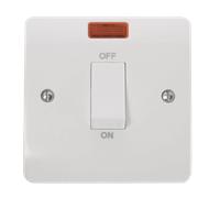 Click Scolmore Mode 45A Cooker Rocker Switch With Neon Polar White - CMA501