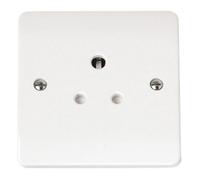 Click Scolmore Mode 5A 1 Gang Round Pin Plug Socket Polar White Cma038 - Modular Antimicrobial White Plastic Design