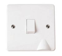 Click Scolmore Mode Flex Outlet Plate Switch 20A 1 Gang White - Cma022