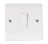 Click Scolmore Mode Single Light Switch Intermediate 10A 1 Gang White - Cma025
