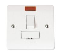 Click Scolmore Mode Switched Fused Spur Unit Neon 13A 1 Gang Dp White - Cma652