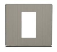 Click SCP310SS Definity 1 Gang Plate Single Media Module Cover Plate - Stainless Steel