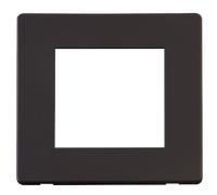 Click SCP311BK Definity 1 Gang Plate Twin Media Module Cover Plate - Black