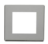 Click SCP311CH Definity 1 Gang Plate Twin Media Module Cover Plate - Chrome