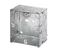 Click WA097 1 Gang 47mm Deep Galvanised Steel K.O. Box