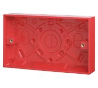 Click WA185 2 Gang 25mm Deep Surface Pattress Box - Red
