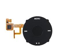 Click Wheel Assembly Replacement for i Pod Video 5th 5 5 Gen,with Adhesive for Logic Board,Turntable and Butto N Component (Black)