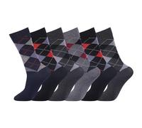 click2style 36 Pairs Men's Diabetic Argyle Diamond Non Elastic Cotton Everyday Socks Uk 6-11