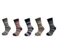 click2style 5 Pairs SA Wool Socks Women Soft Warm & Cozy Ladies Winter Stocking Size 4-7