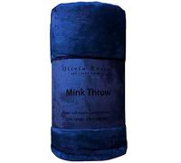 click2style Faux Fur Mink Blanket Large Sofa Throw Soft Warm Double King Size (150x200cm, Blue Grindle)