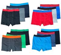 click2style Pack of 3 Kids Boys Cotton Hyfresh Plain Boxer Shorts Brief Trunks Contrast Band