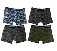 click2style Pair of Mens Assorted Camouflage Boxer Shorts Designer Fashion Band Underwear 95% Cotton (S)
