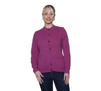 click2style Plus Sizes Crew Neck Front Button Long Sleeves Knitted Pocket Cardigan (UK, Numeric, 14, 16, Regular, Regular, Clover)
