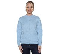 click2style Plus Sizes Crew Neck Front Button Long Sleeves Knitted Pocket Cardigan (UK, Numeric, 22, 24, Plus, Regular, Hydranea)